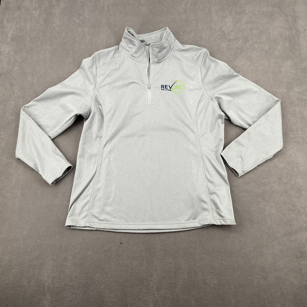 The North Face Top Womens XL Heather Gray Revint Solutions Mock Neck Quarter Zip